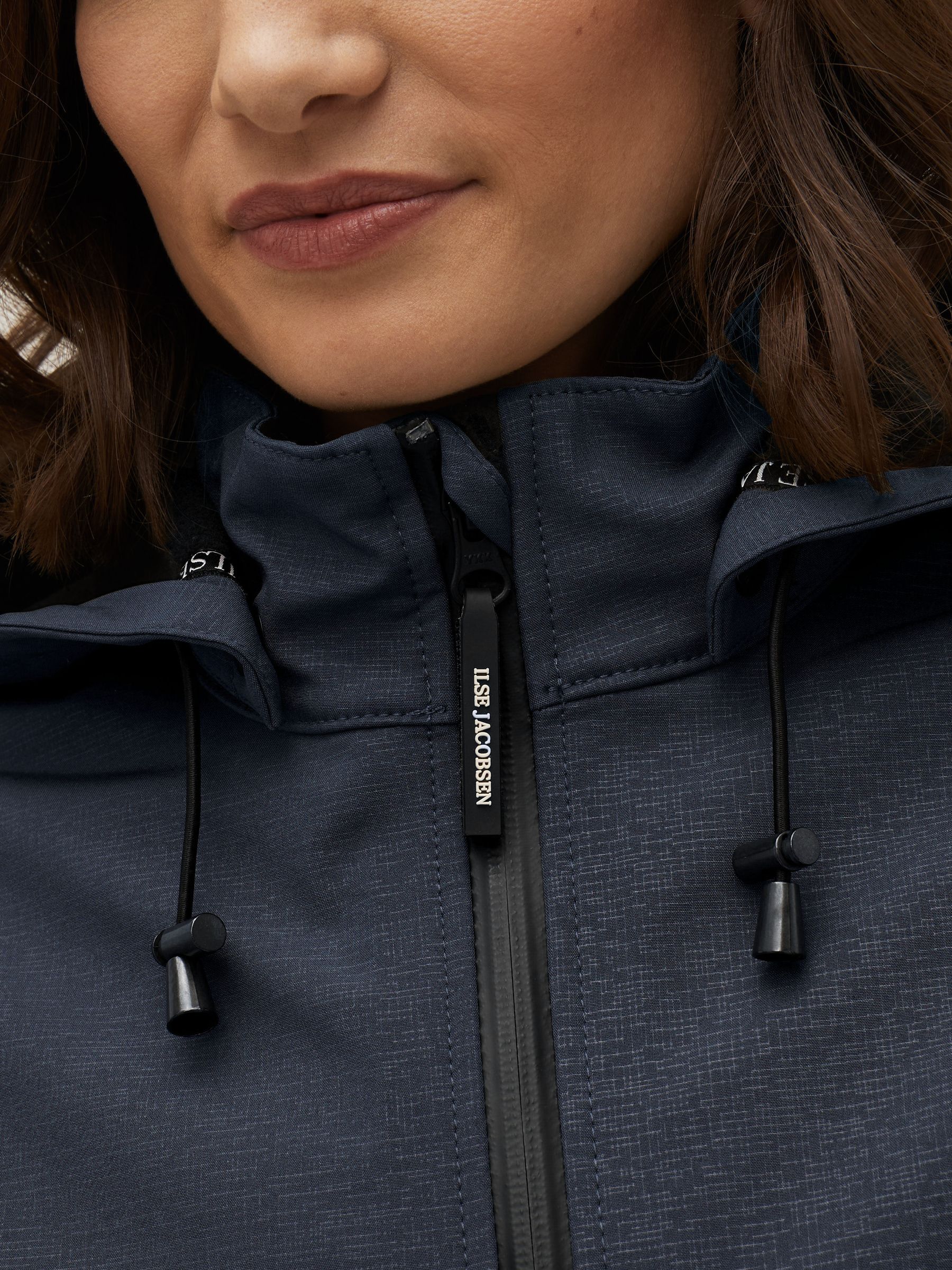 Blauw - Ilse Jacobsen - Waterdichte A-lijn softshell regenjas