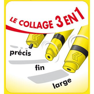 Colle uhu twist&glue extra forte transparente multi-matériaux coffret scolaire 12 flacons pleins+1 recharge