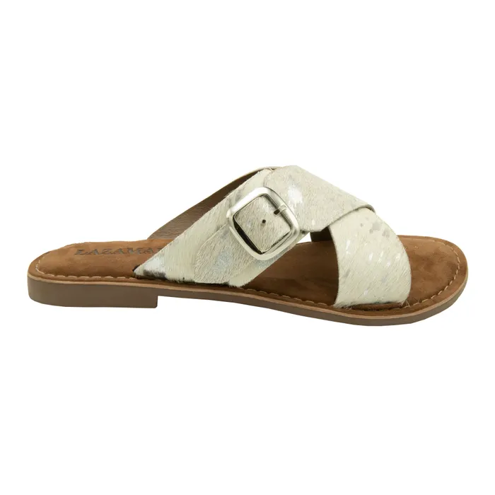 Lazamani Crossed Straps Slippers Dames