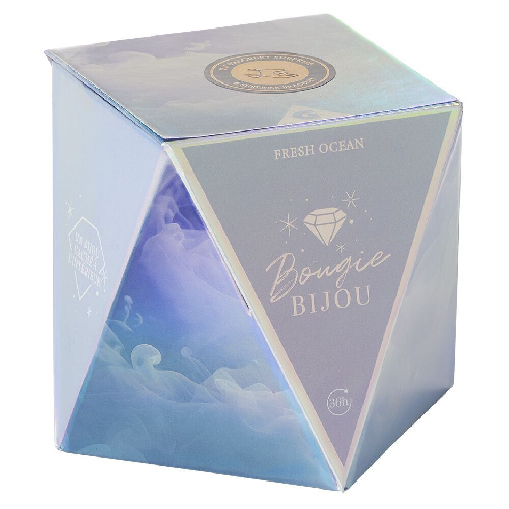 Bougie bijou bracelet doré senteur air marin 36h