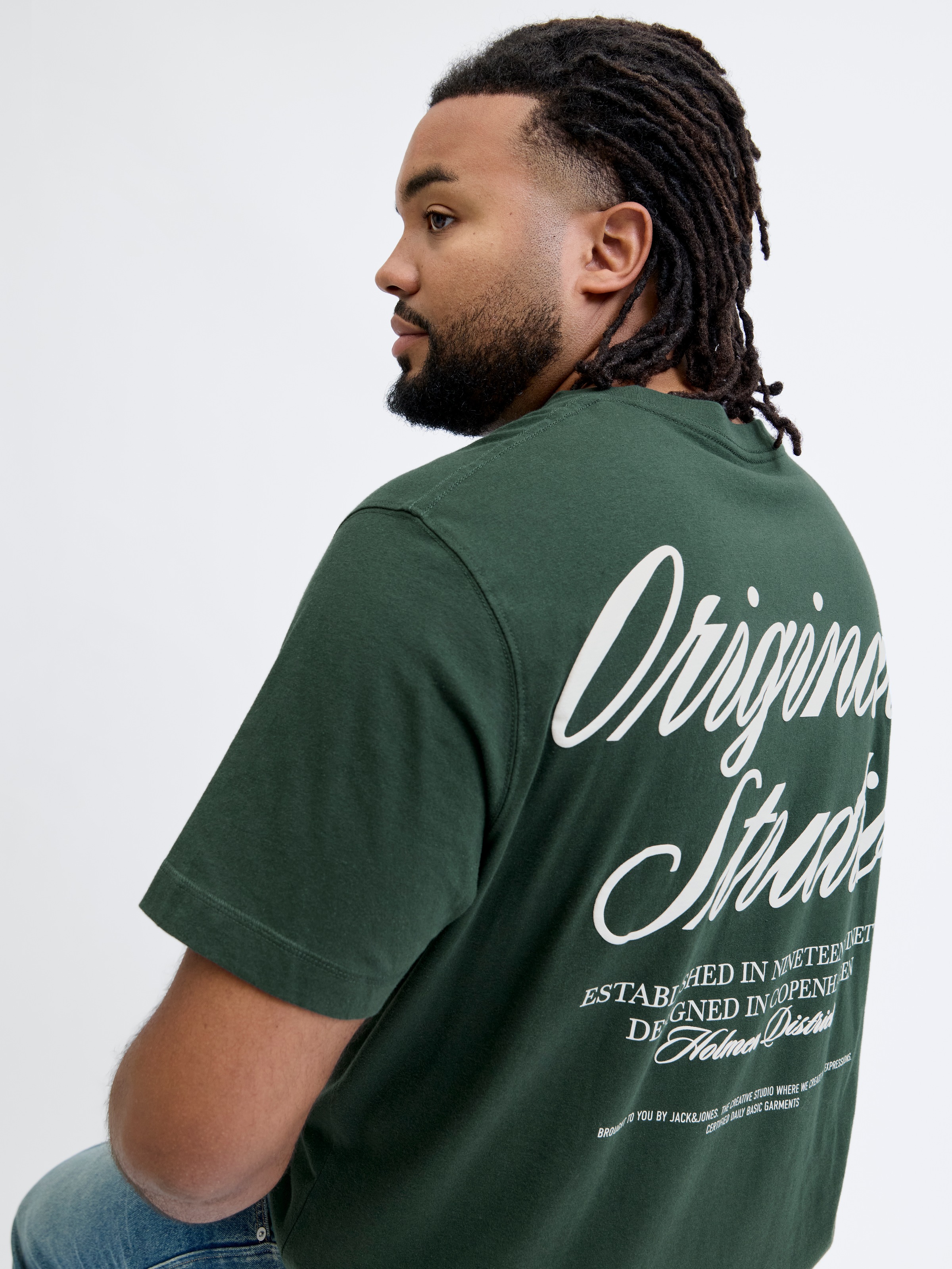 Jack & Jones PlusSize Kurzarmshirt »JORNORREBRO TYPO TEE SS CREW NECK  PLS«, mit Schriftzug
