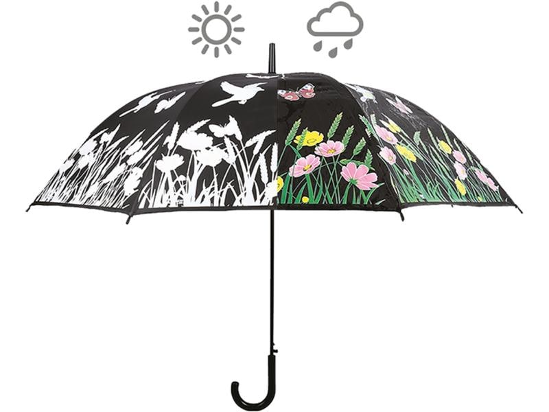 Esschert Design Schirm Wiese Mehrfarbig Regenschirm mit Farbwechsel