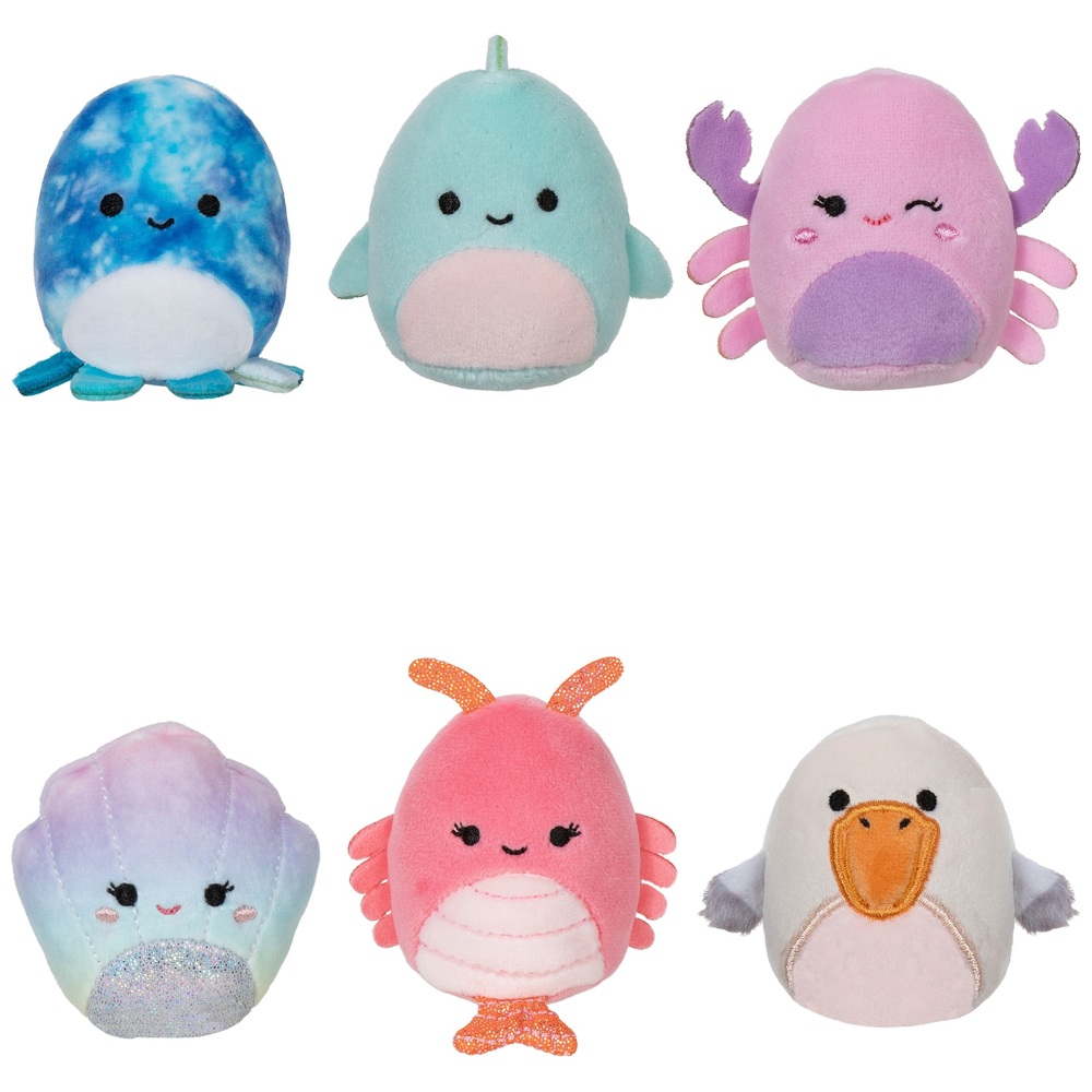 Squishville by Original Squishmallows Beach Day Squad Plüschtier-6er-Pack