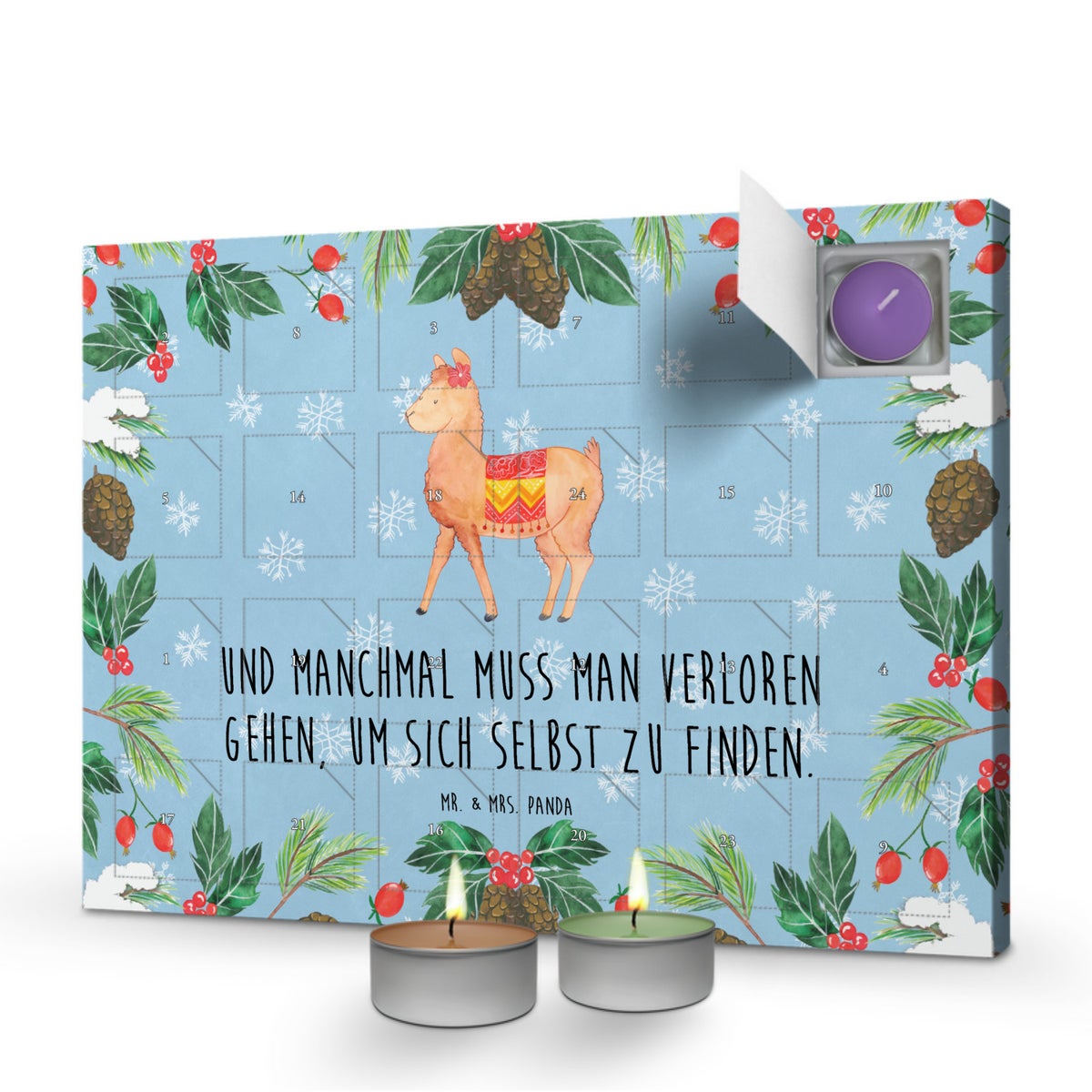 Mr. & Mrs. Panda Geurkaars Adventskalender Alpaca Pride - Pastelblauw