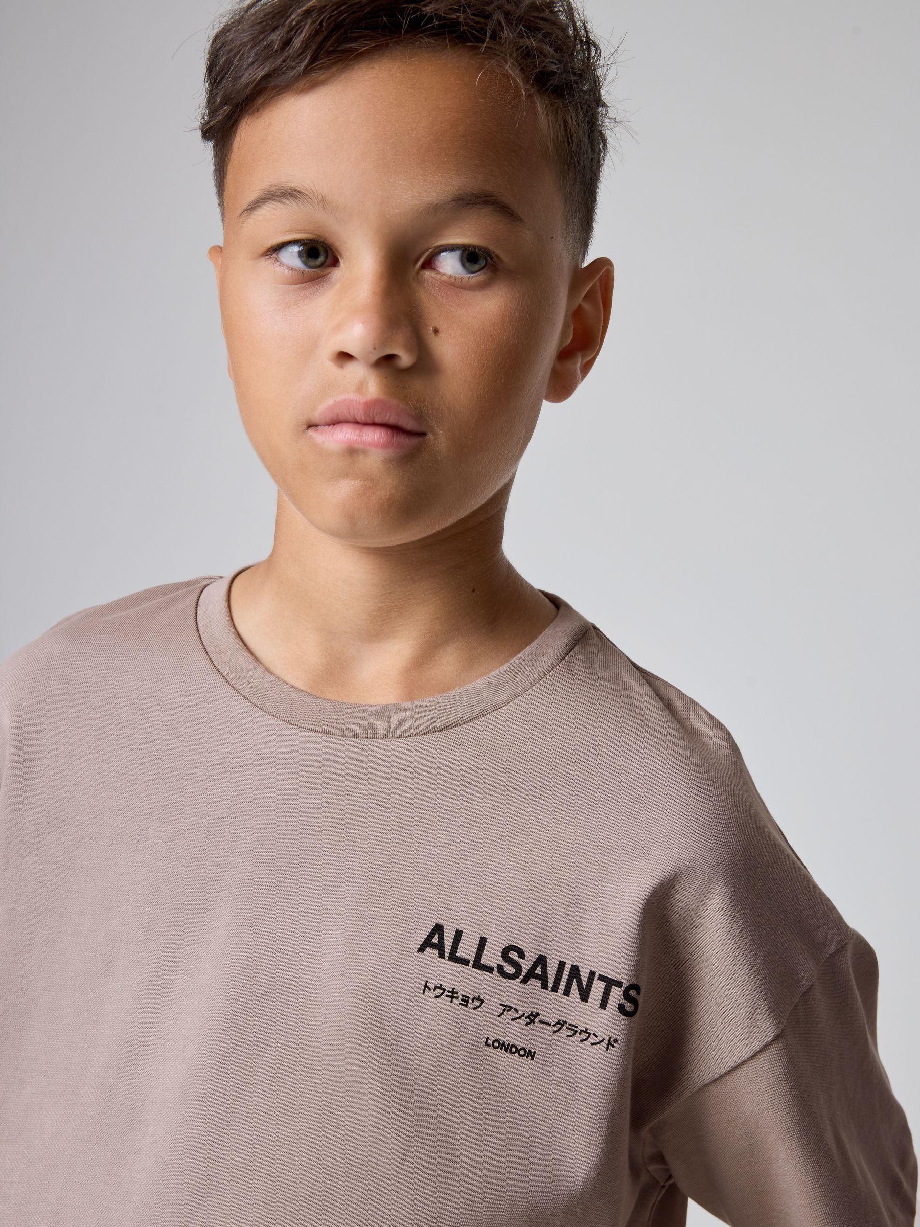 Lichtbruin - smALLSAINTS Oversized Underground Crew Cotton T-Shirt