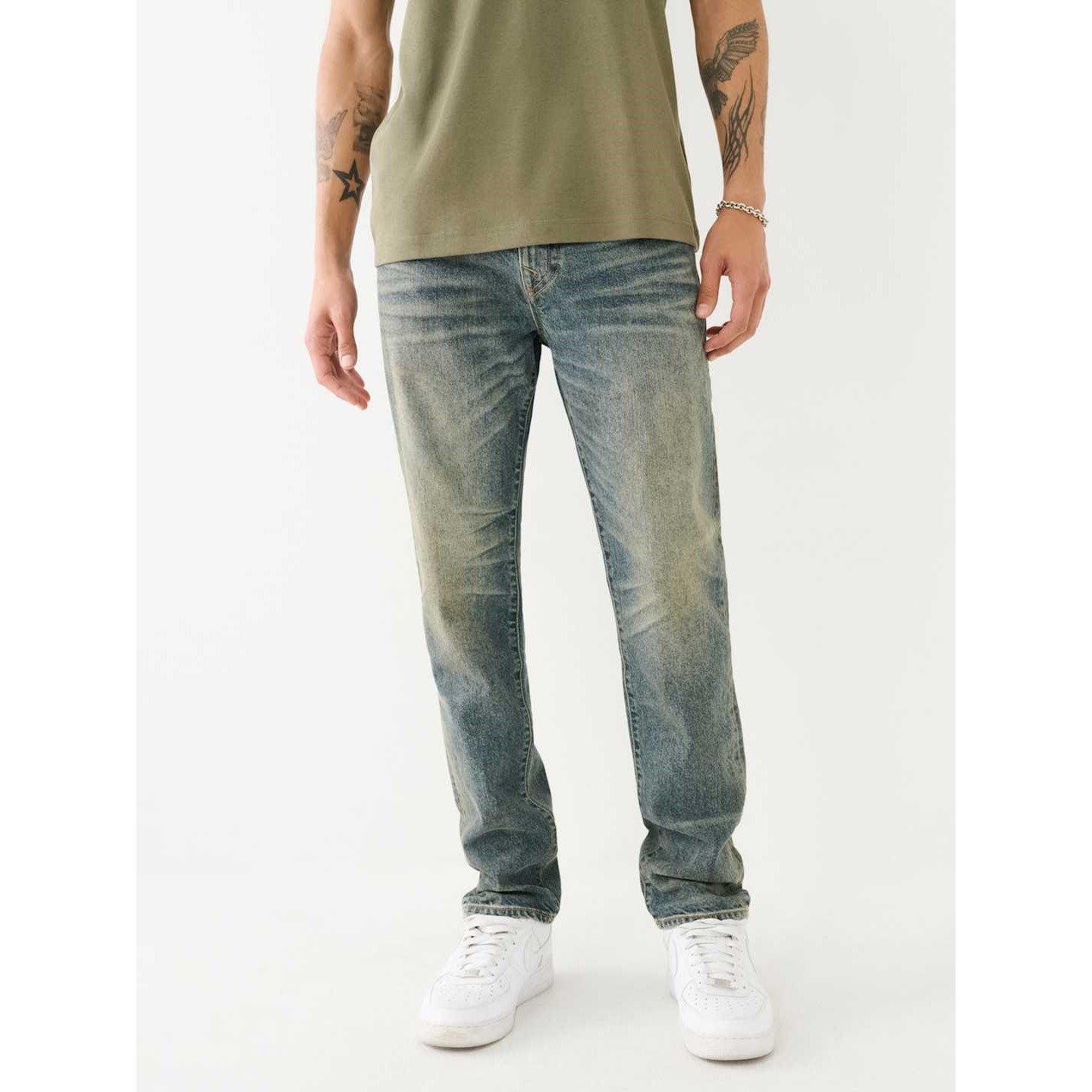 True Religion TR Rocco Gold Rush Dark Wash Jeans Mens