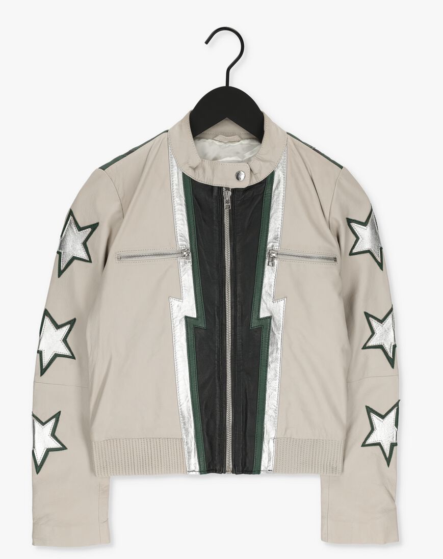 GOOSECRAFT creme goosecraft leren jas club bomber