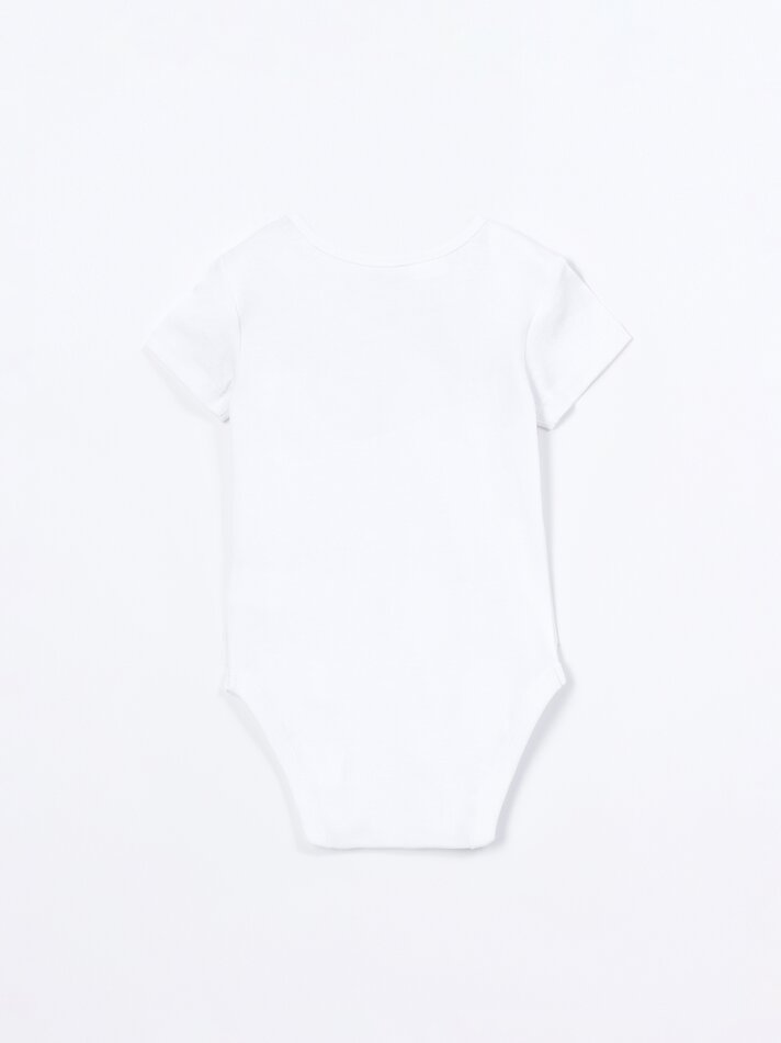 Conjunto com 3 bodies básicos de manga curta - Branco
