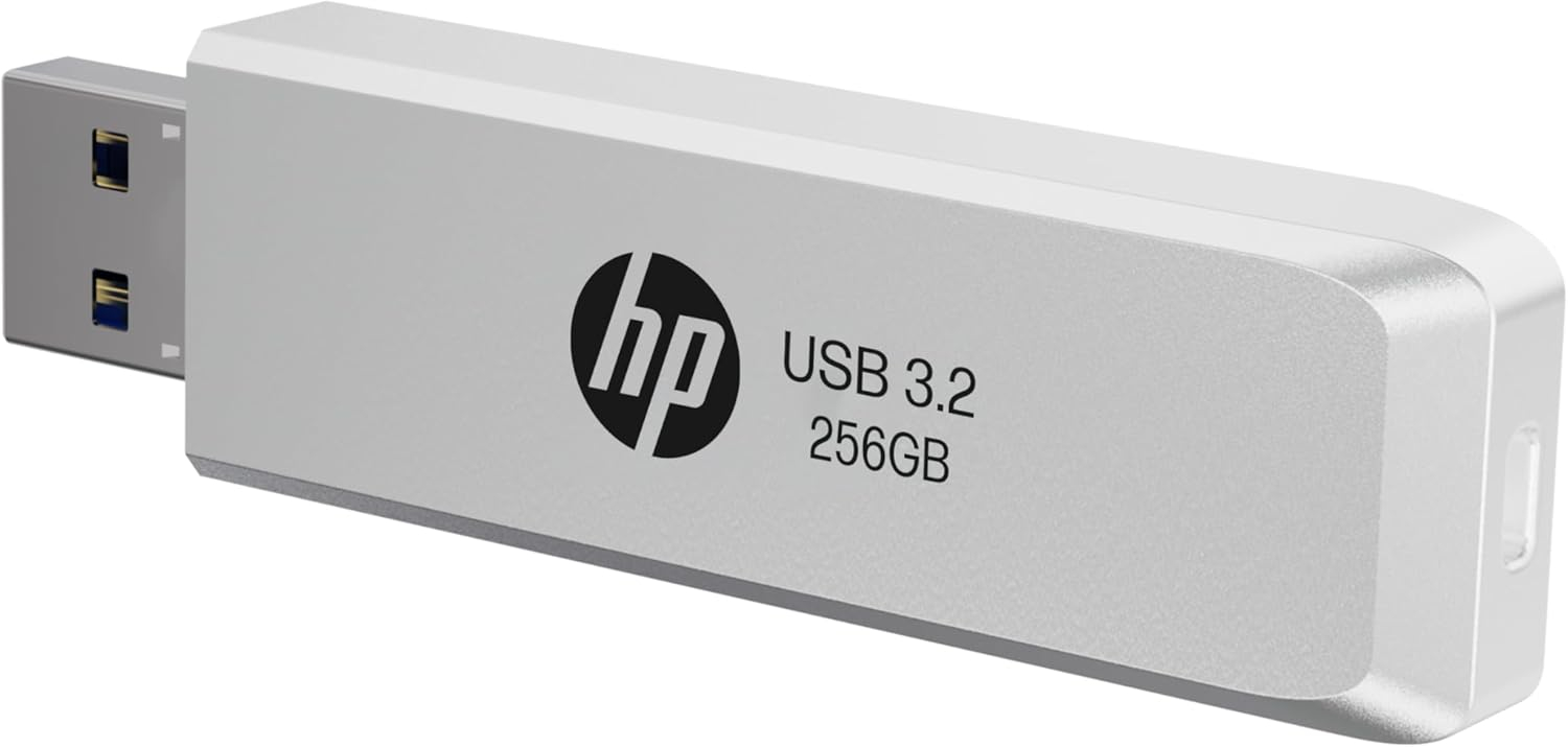 256GB USB 3.2 Speicher Stick mit 120 Mbit/s Lesegeschwindigkeit (HPFD819W-A-256) - Silber
