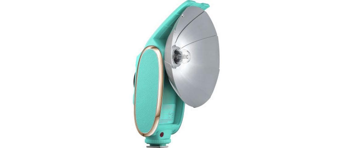 Blitzgerät Lux Senior Retro Blitz Mint<br>Externes Retro Blitzgerät mit integriertem Akku und Universalkompatibilität