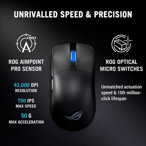 Souris Asus gaming sans fil ROG Harpe II Ace Noir