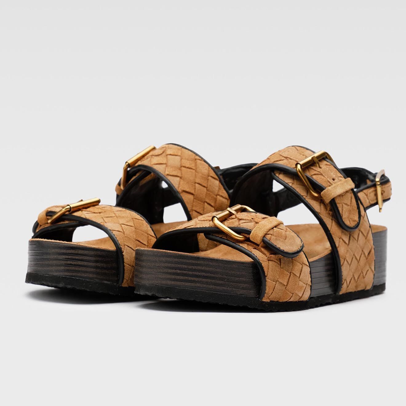 Gino Rossi Sandales en Cuir Vera camel - Talon 5 cm