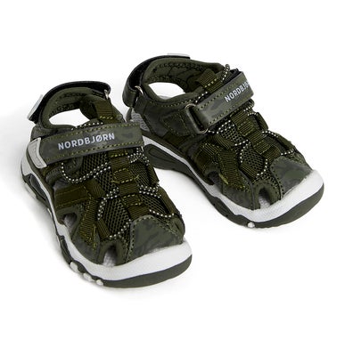 Nordbjørn Safari Blinkende Sandal, Green Khaki