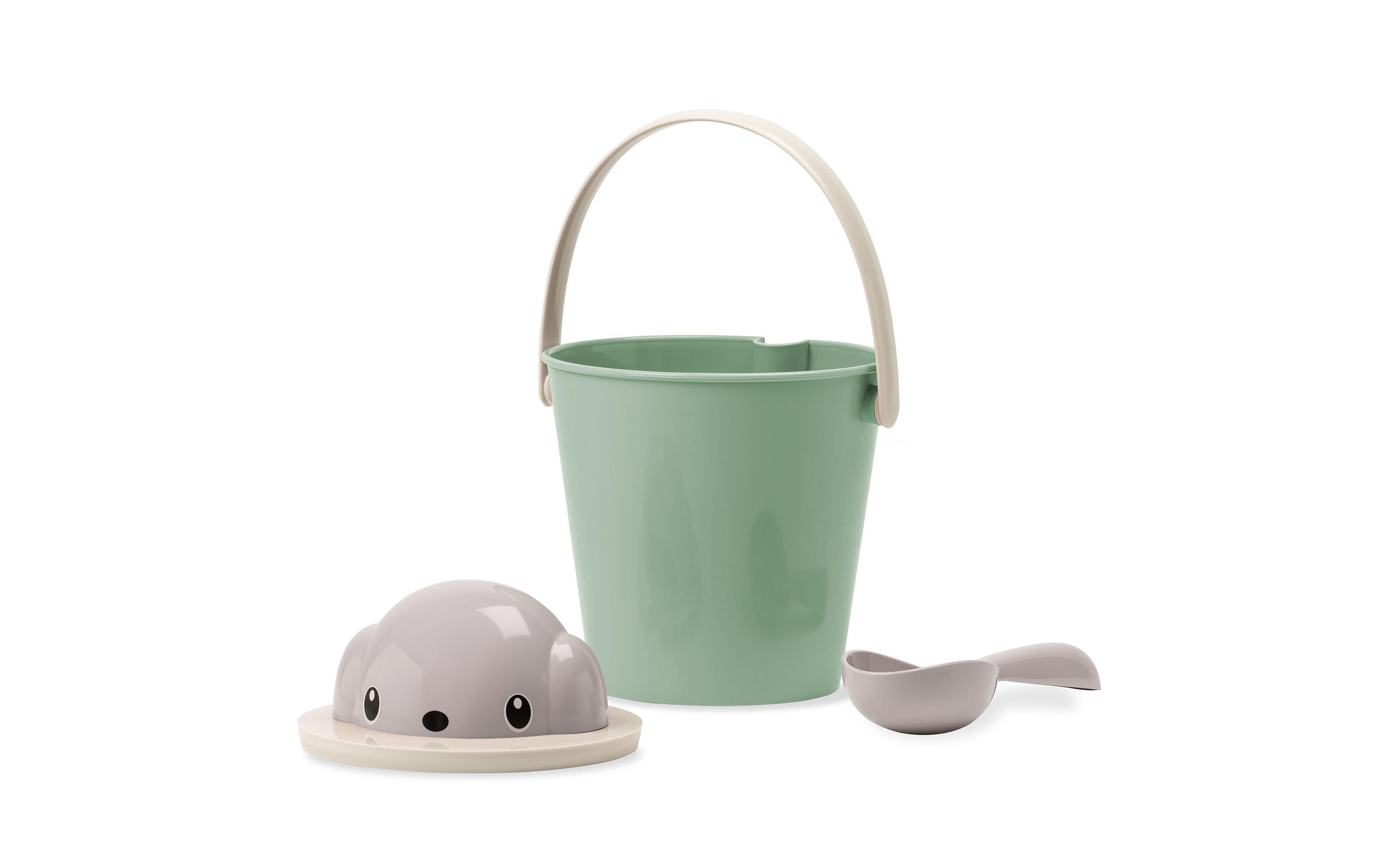 Futterbehälter Crock Grau/GrünLuftdichter Futterbehälter mit Löffel, ideal zur Aufbewahrung von Trockenfutter und Snacks