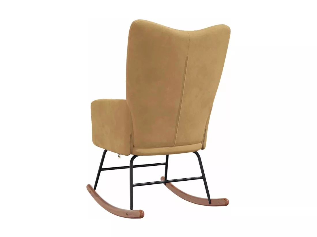 Chaise à bascule Marron Velours