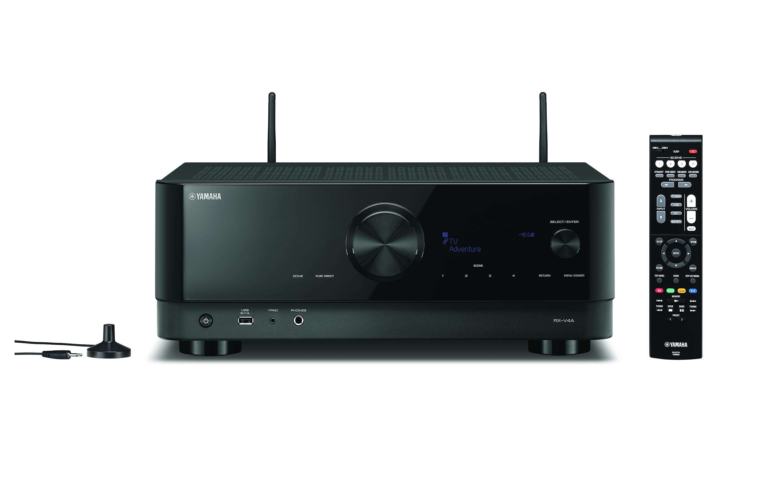 AV-Receiver RX-V4A Schwarz<br>5.2 AV-Receiver mit 80 W (6 ohms, 0.06% THD)