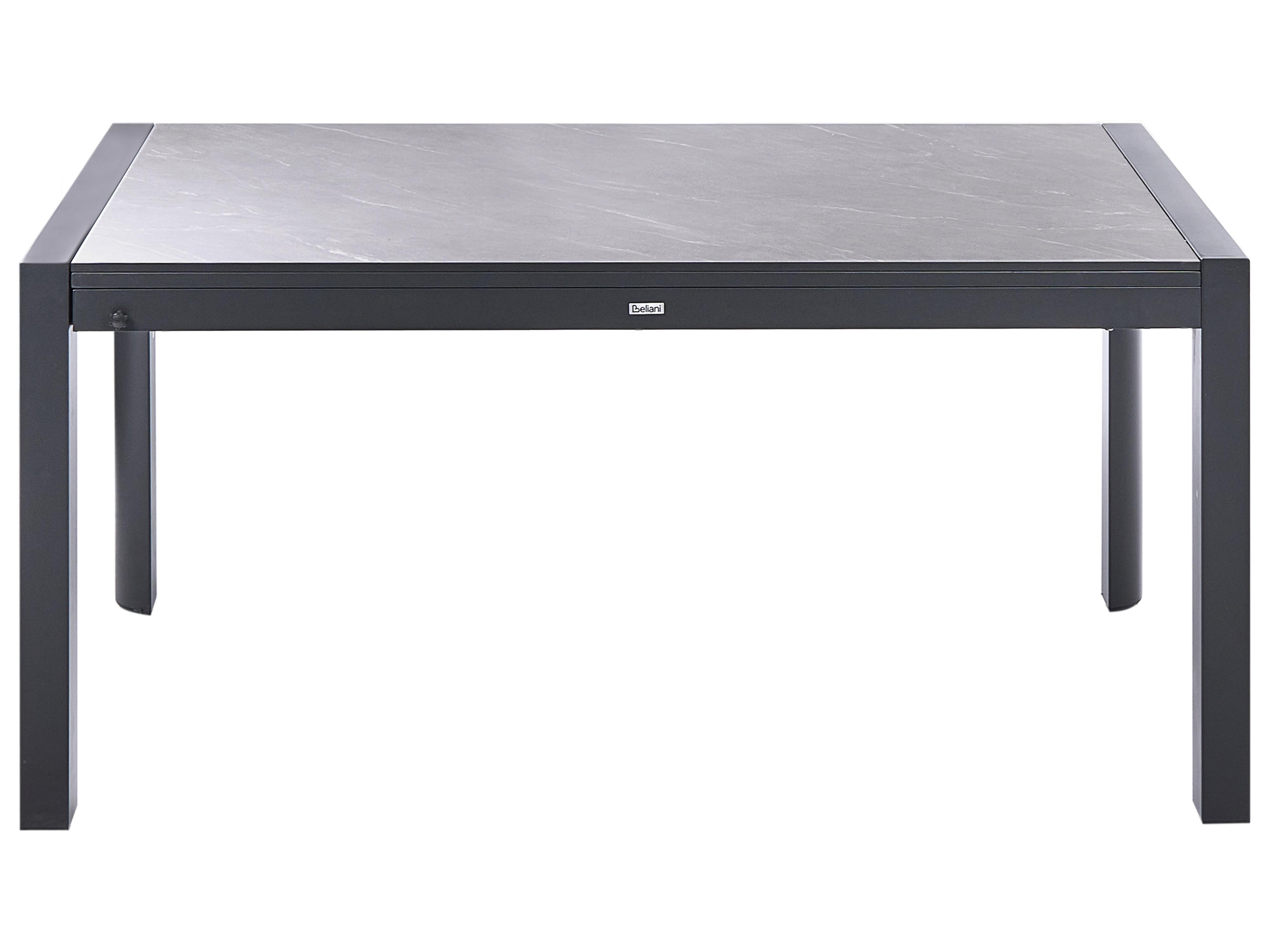 Uitschuifbare tuintafel BINASCO 160/220 cm 90 cm Steeneffect Grijs