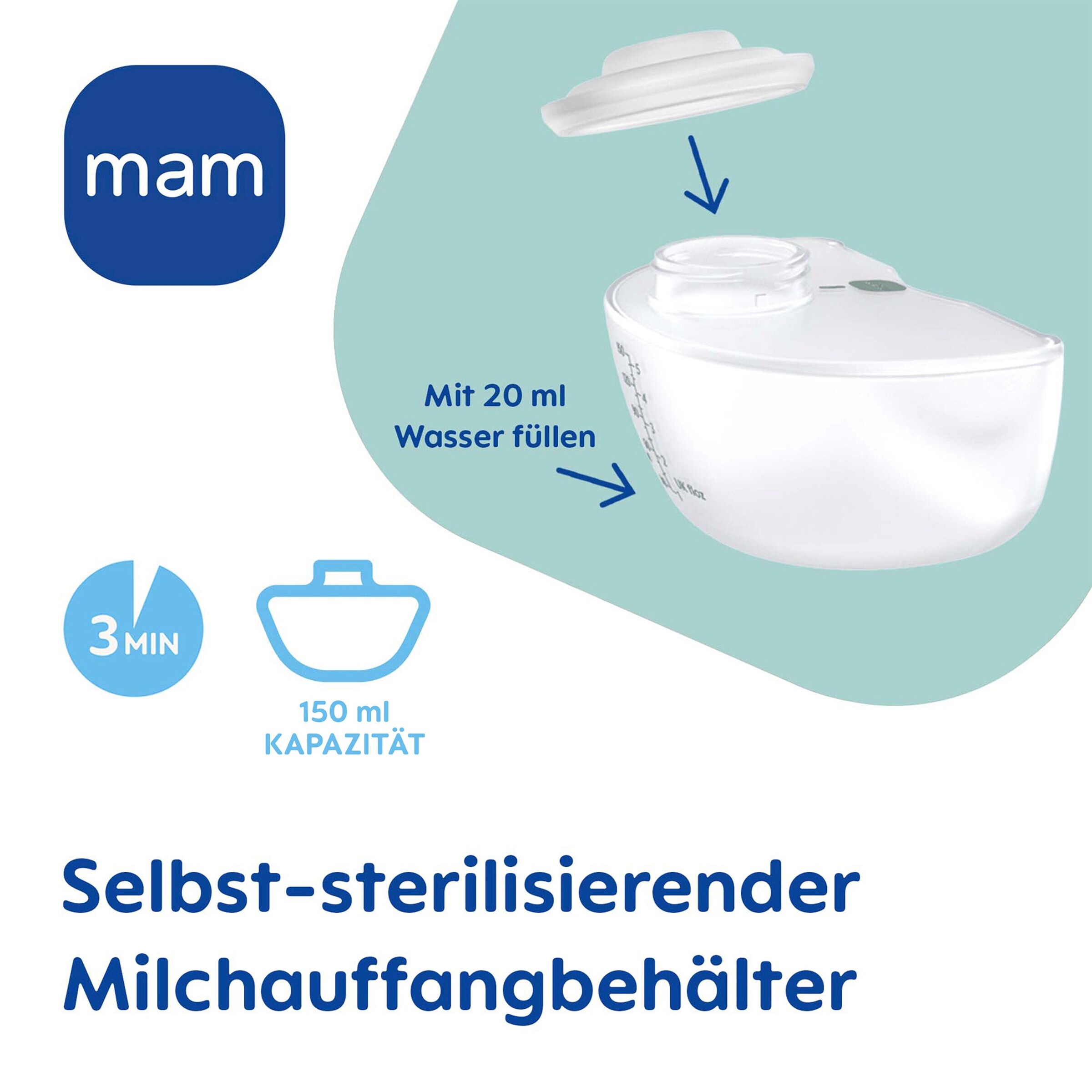 MAM Elektrische Doppelmilchpumpe Move Hands-free