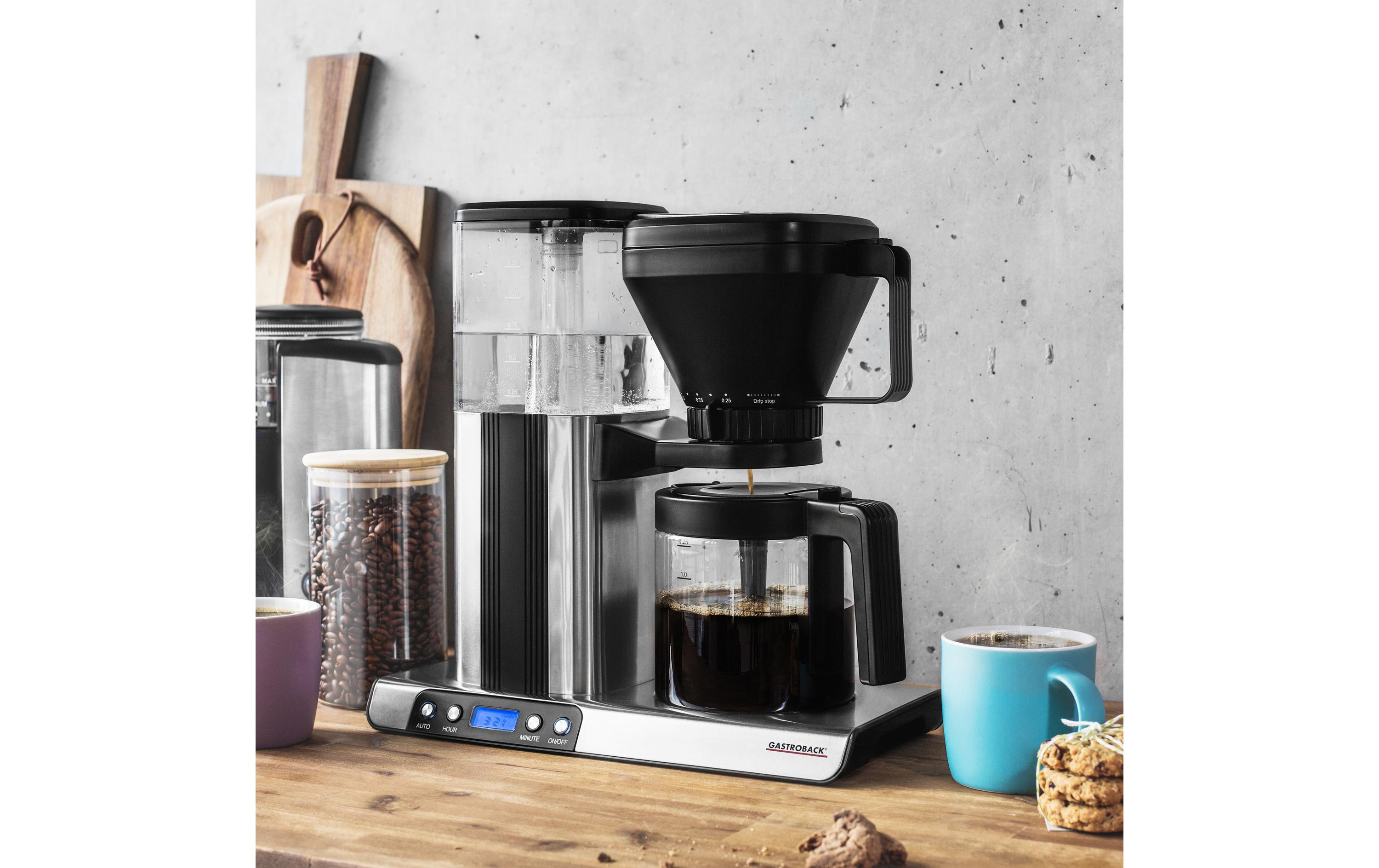 Filterkaffeemaschine Design Brew Advanced Schwarz/Silber<br>Kaffeemaschine