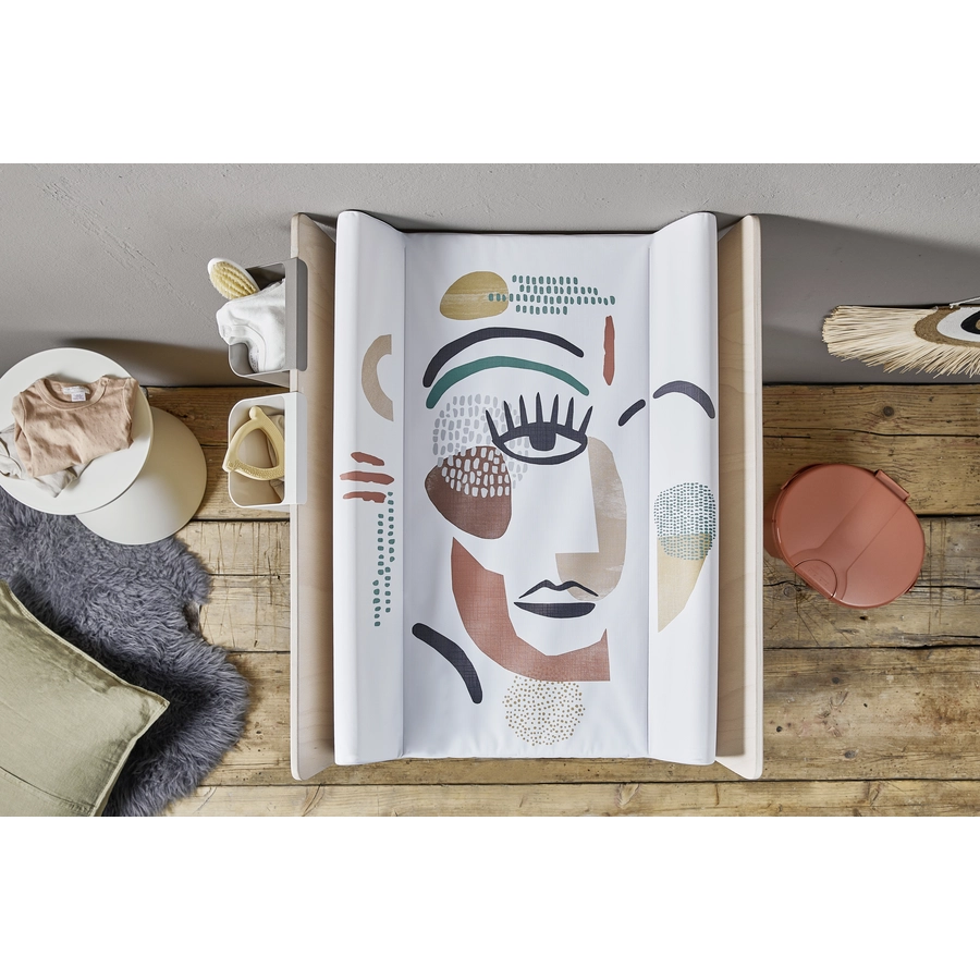 Rotho Wickelauflage Keil Motiv Modern Art 70 x 50 x 10 cm