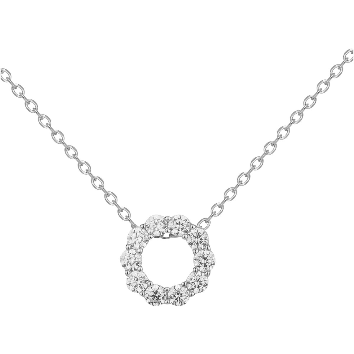 Collier en Argent avec oxyde de zirconium blanc