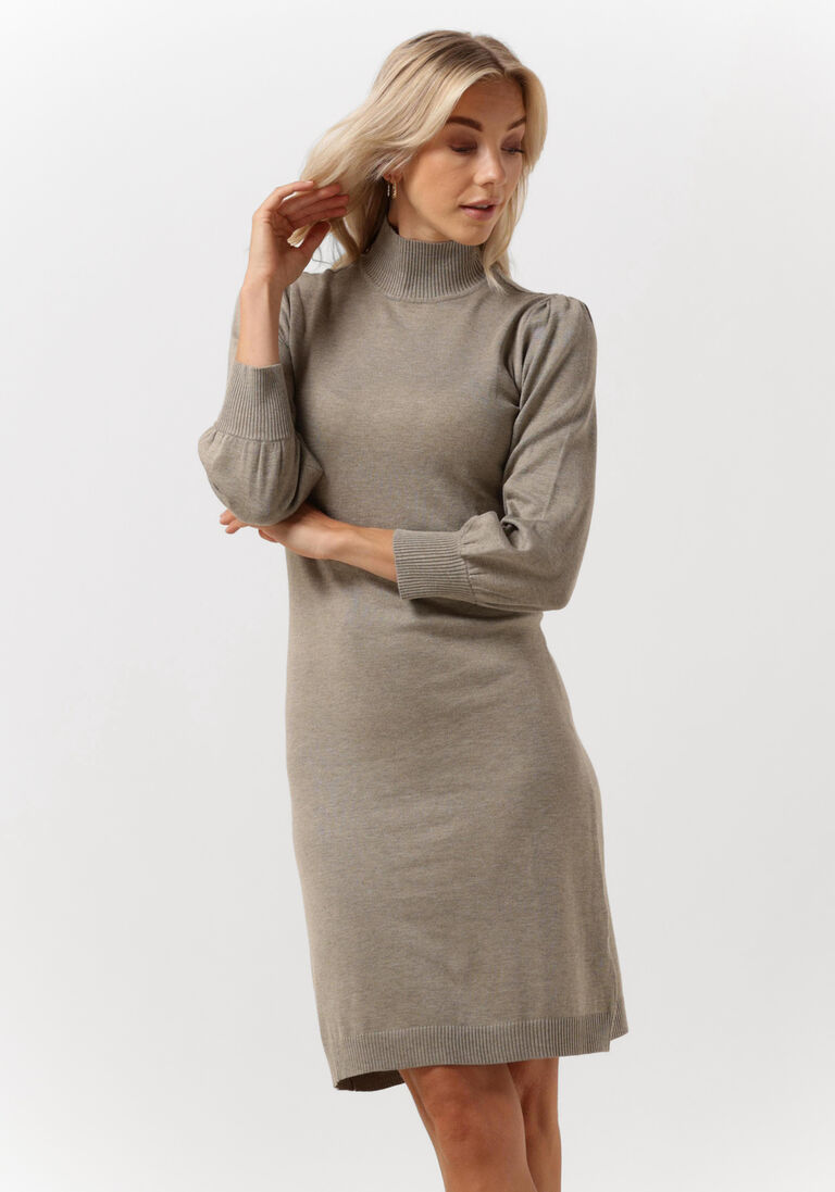 MINUS bruine minus mini jurk mersin highneck knit dress