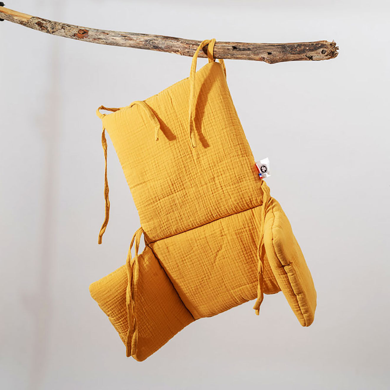 Papate Coussin de Chaise Haute en Coton Bio honey - 31x16x27 cm