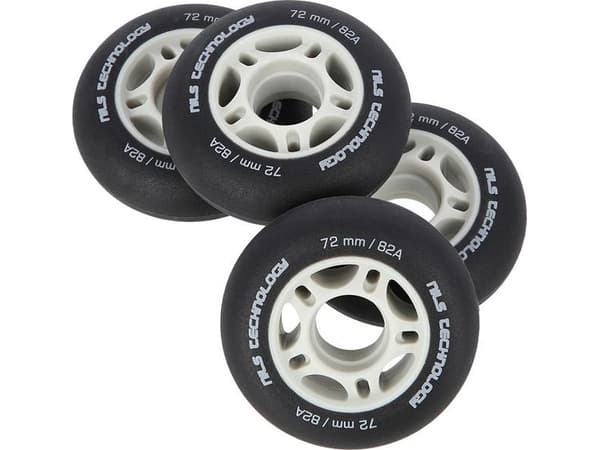 NILS Extreme PU 72x24 82A SVART MATTE HJUL (4 stk) NILS EXTREME