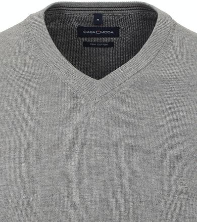 Casa Moda Pullover V-Hals Grijs 004430-713 kopen