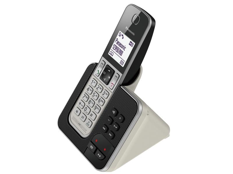 Panasonic Schnurlostelefon KX-TGD323SLW Trio Schwarz/Silber Grosses 3-fach DECT-Schnurlostelefon Set