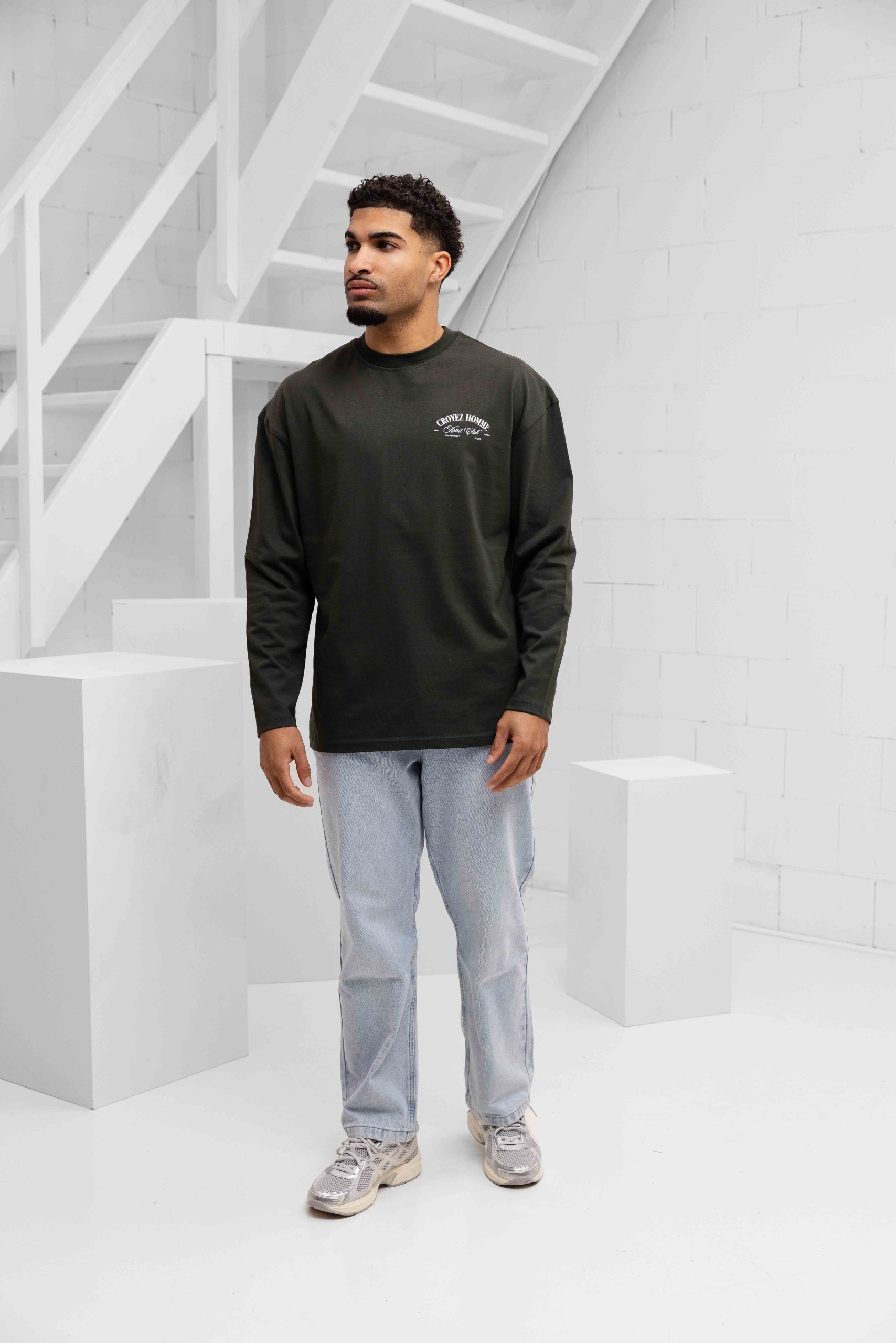 Croyez Artist Club Longsleeve T-Shirt Heren Donkergroen