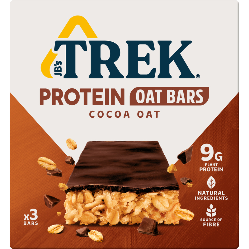TREK Proteinriegel Cocoa, 50 g, 3 Stück