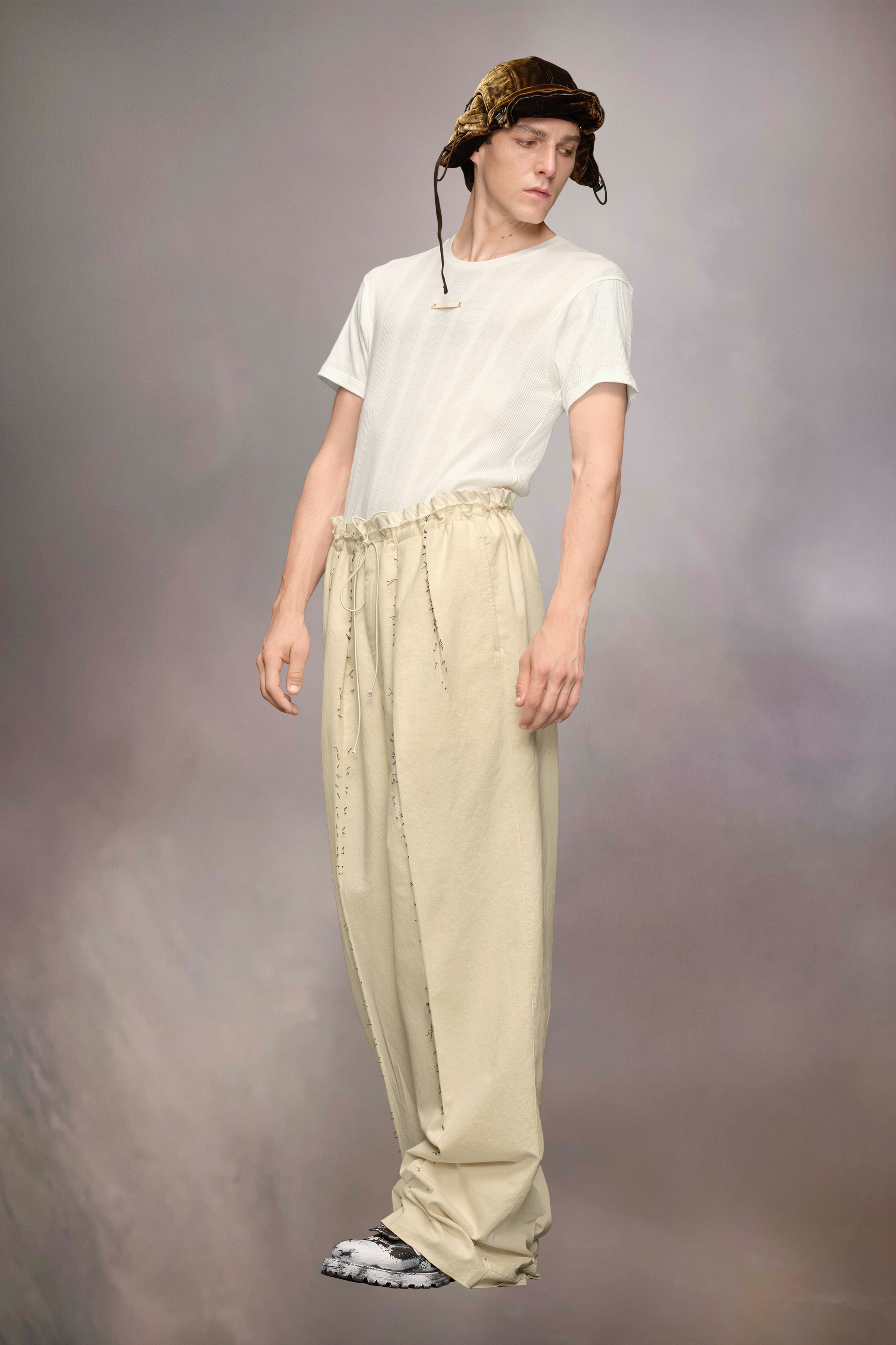 Pantalon Work-in-progress Ecru