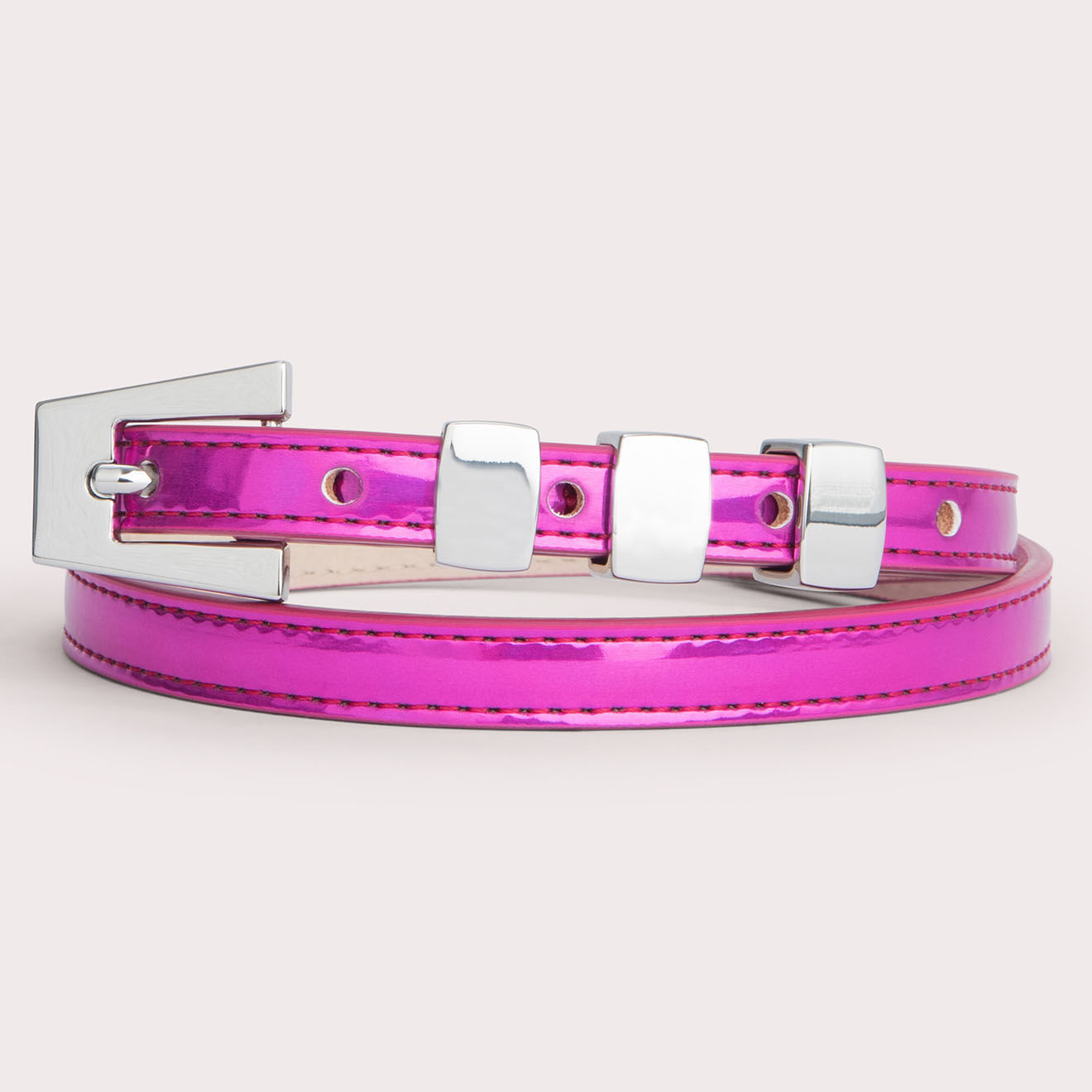 By Far Ceinture Vic fuchsia