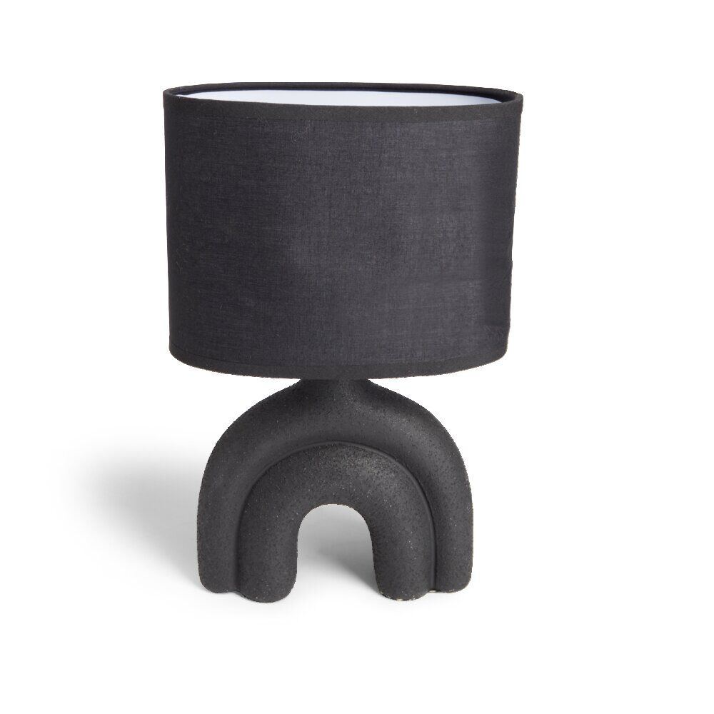 Lampe pont céramique noir 20x10xH30,5cm