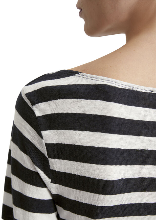 Marc O’Polo T-shirt, long sleeve, boat neck, st Multi dark