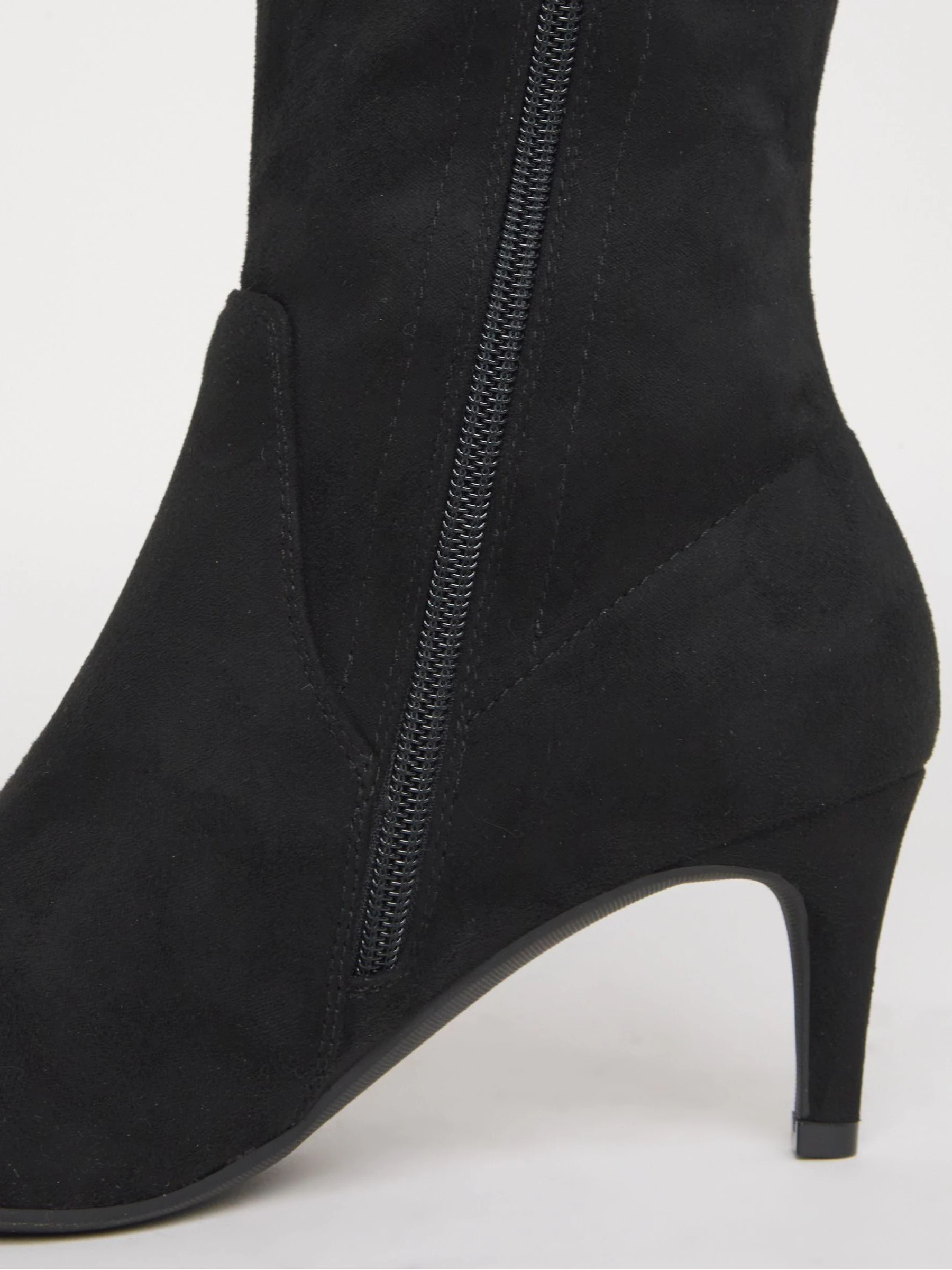 Zacht zwart - JD Williams Kitten Heel Knee High Sock Boots