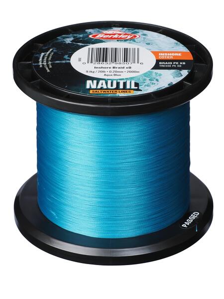Tresse Berkley Nautil Inshore x8 Aqua Blue 2000m