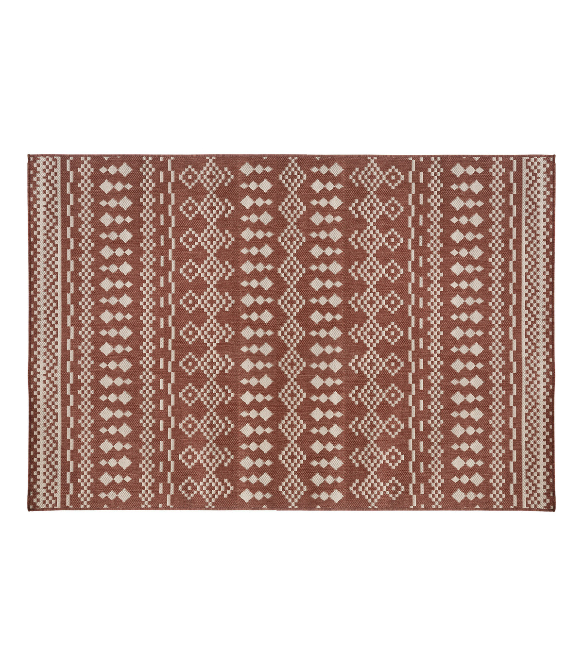 Tapis décoratif terracotta pour extérieur ou intérieur en polypropylène 150 x 230 cm