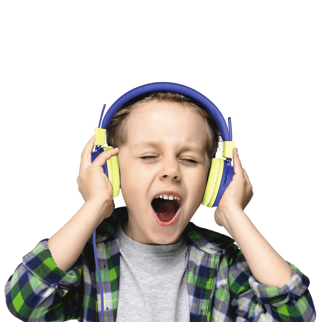 Kinder On-Ear Kopfhörer 85dB Begrenzte Lautstärke 3.5mm Klinken Anschluss (HED8100B) - Blau