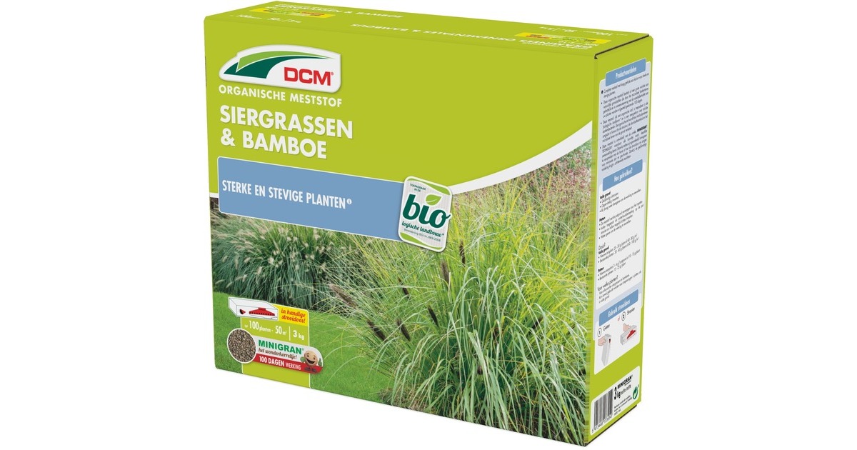 DCMMeststof Siergrassen & Bamboe 3 kg  (Tot 50 m²)