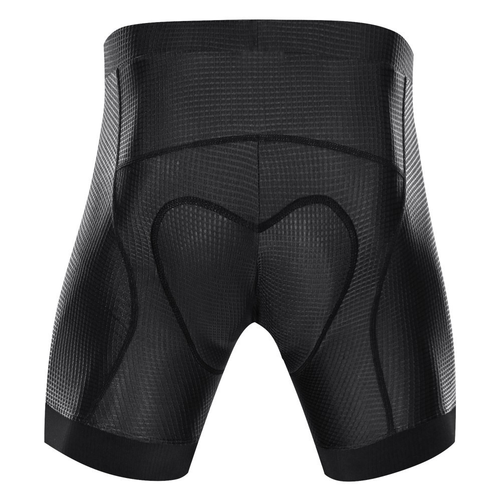 (Gr. L) Gepolsterte Herren Fahrrad Radhose Gel Polster (Taille 72cm) - Schwarz