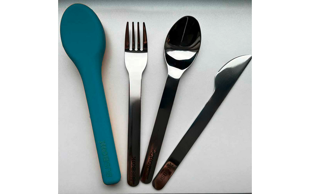 BusBoxx Besteckset 3-teilig mit elastischer Hülle bestehend aus Messer / Gabel / Löffel