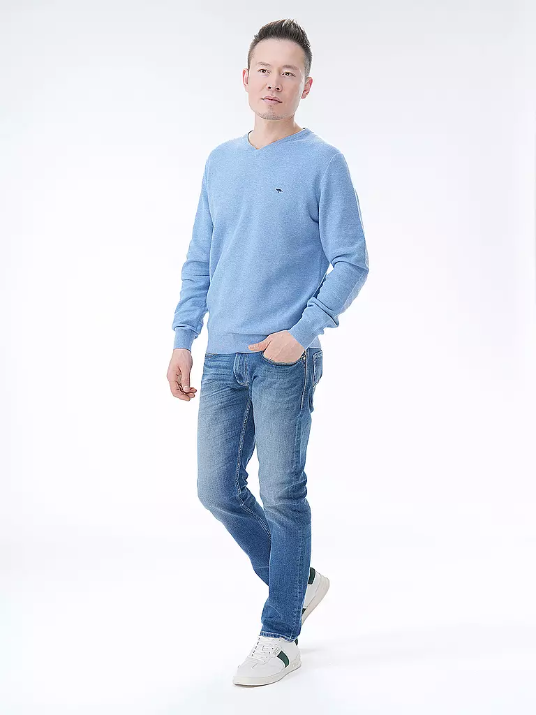 FYNCH HATTON Pullover hellblau