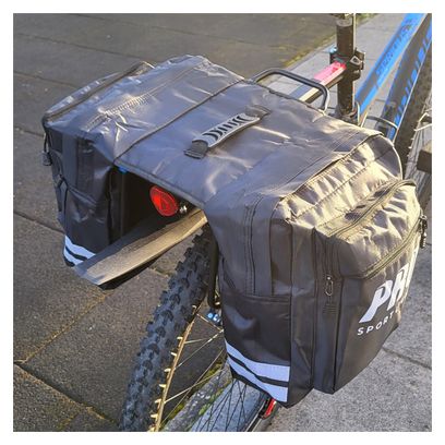 Sacoche double pour vélo 46 Litres - Noir