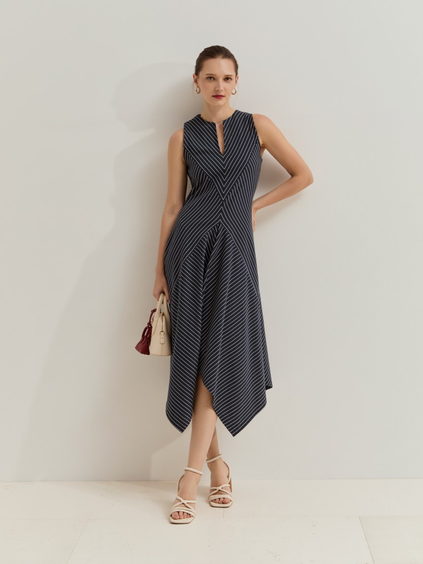 Vestido midi em algodão