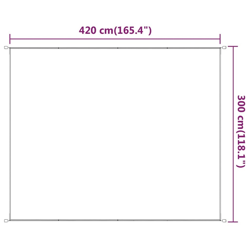 Auvent vertical 300x420 cm tissu oxford vert clair