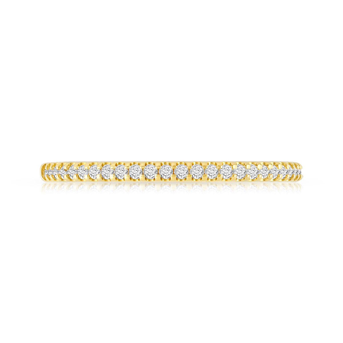 Alliance demi-tour or 750 jaune diamant H/P1