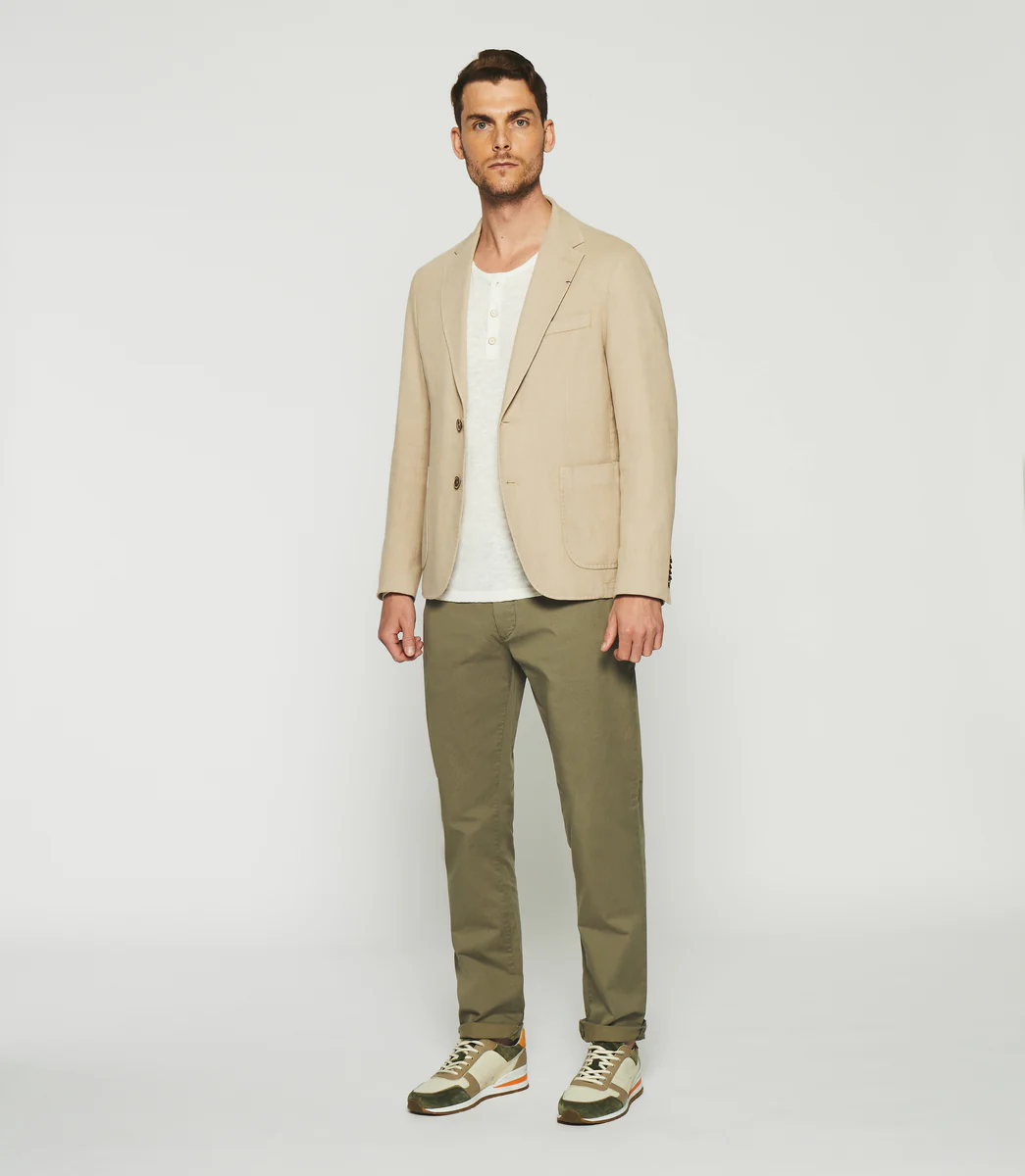 Veste en coton armuré beige ANDREAS