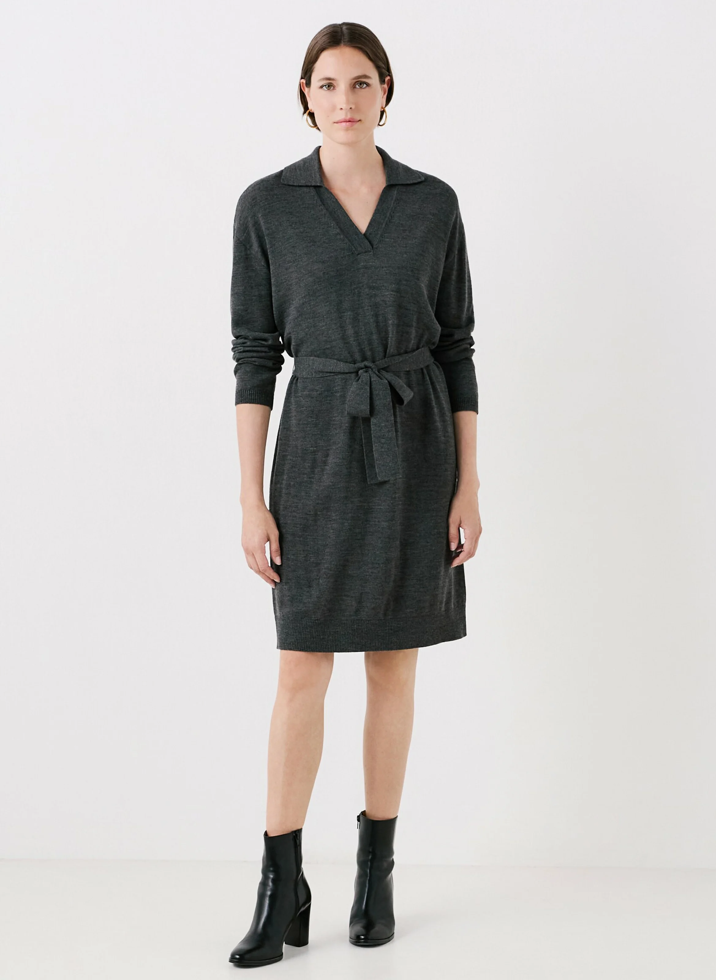 RMILAN - Robe pull en laine mélangée | Gris